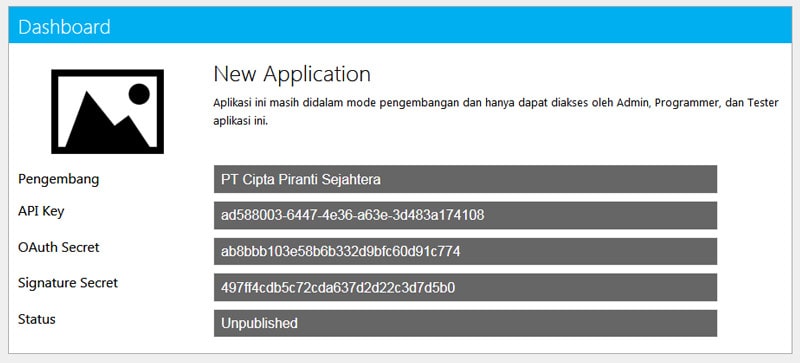 Pendaftaran Aplikasi API AOL